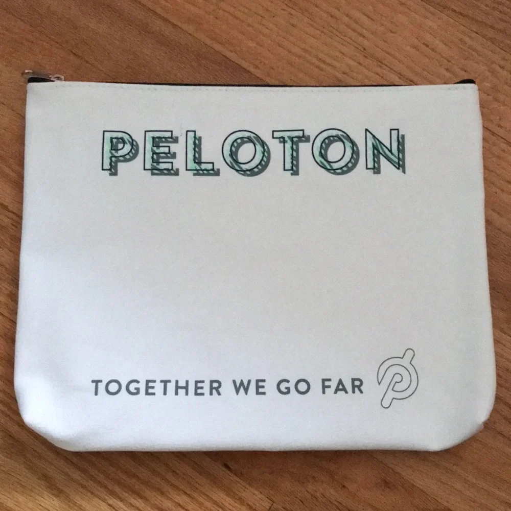Brand New Peloton Together We Go Far Travel Case Pouch Zip Top